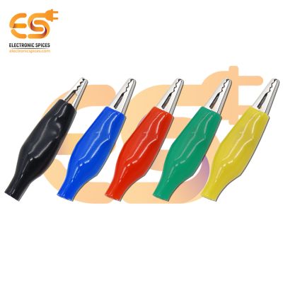 40mm Insulated Crocodile Alligator Clip Multicolor 5 pcs each